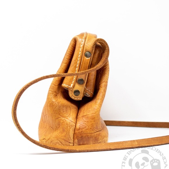 T Cappelli Southwest Plano Texas Caramel Brown Alligator Leather Satchel Handbag - Picture 3 of 8